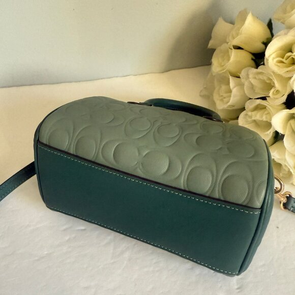 coach Mini Rowan Crossbody Bag In Blocked Signature Leather cy744 - Picture 3 of 7